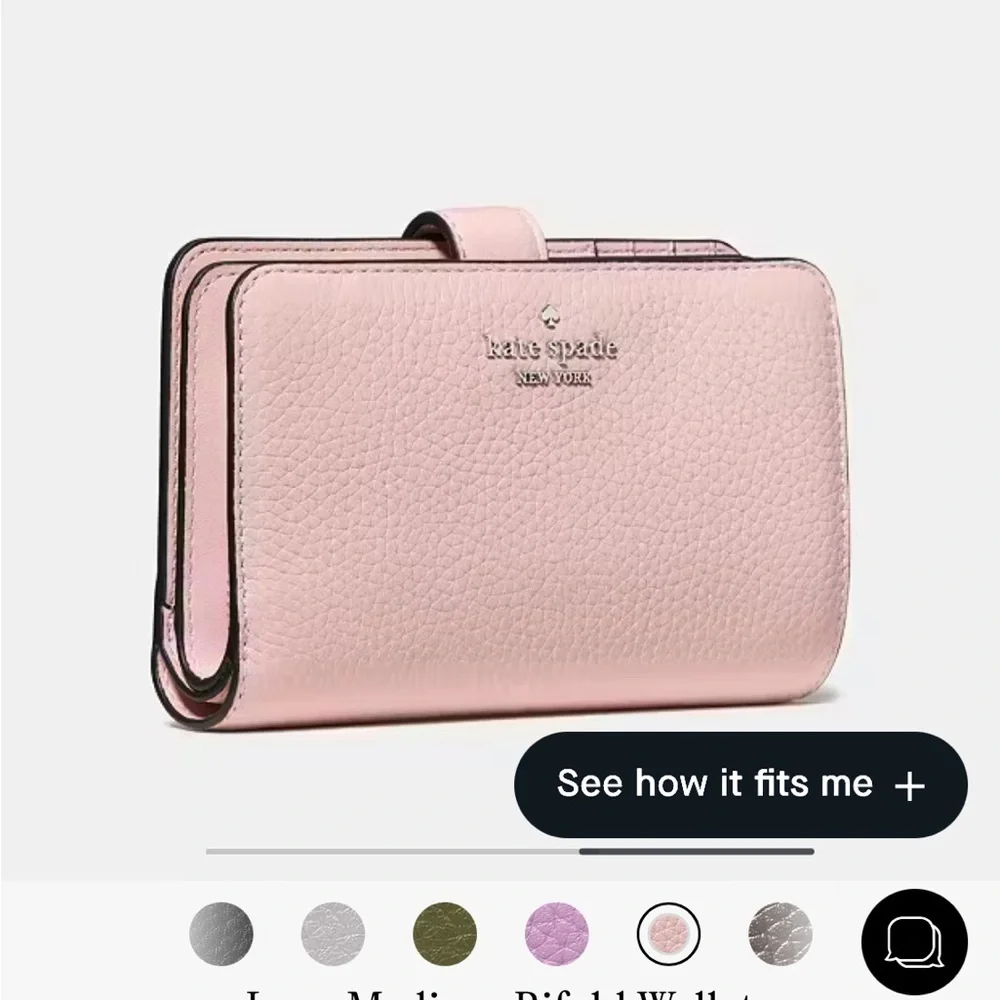 Kate Spade Lena Tutu Pink Medium Bifold Wallet.  New!